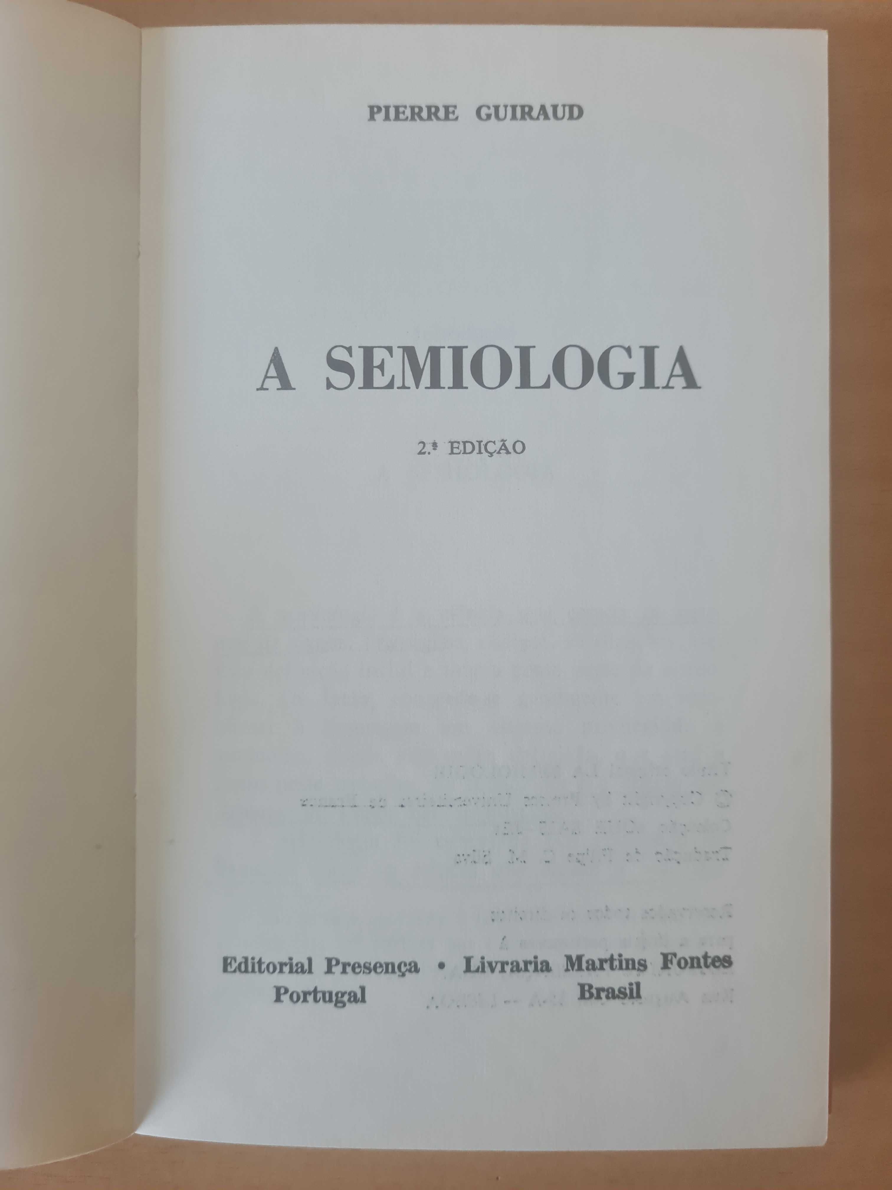 Livro "A Semiologia" de Pierre Guiroud