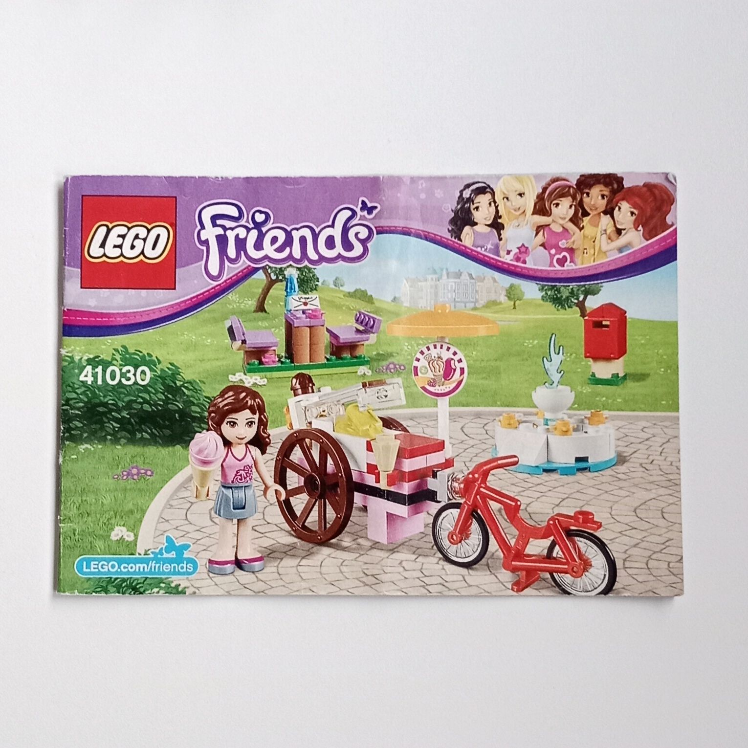 Lego Friends 41030 Stoisko z lodami Olivia's Ice Cream Bike+instrukcja