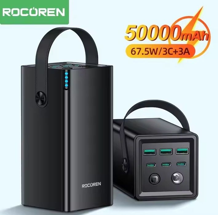 Павер бенк Rocoren 50000 mAh 67,5 W