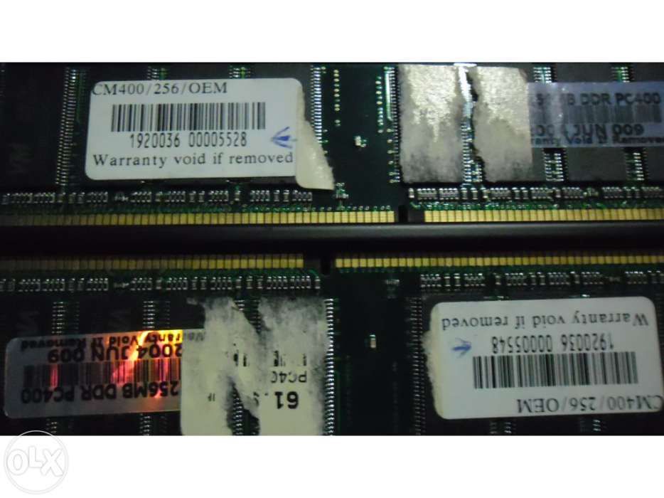 Memória ram ddr 256mb 2x