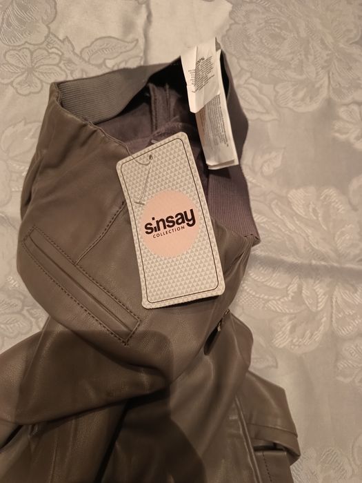 Spodnie damskie nowe Ala skórzane sinsay