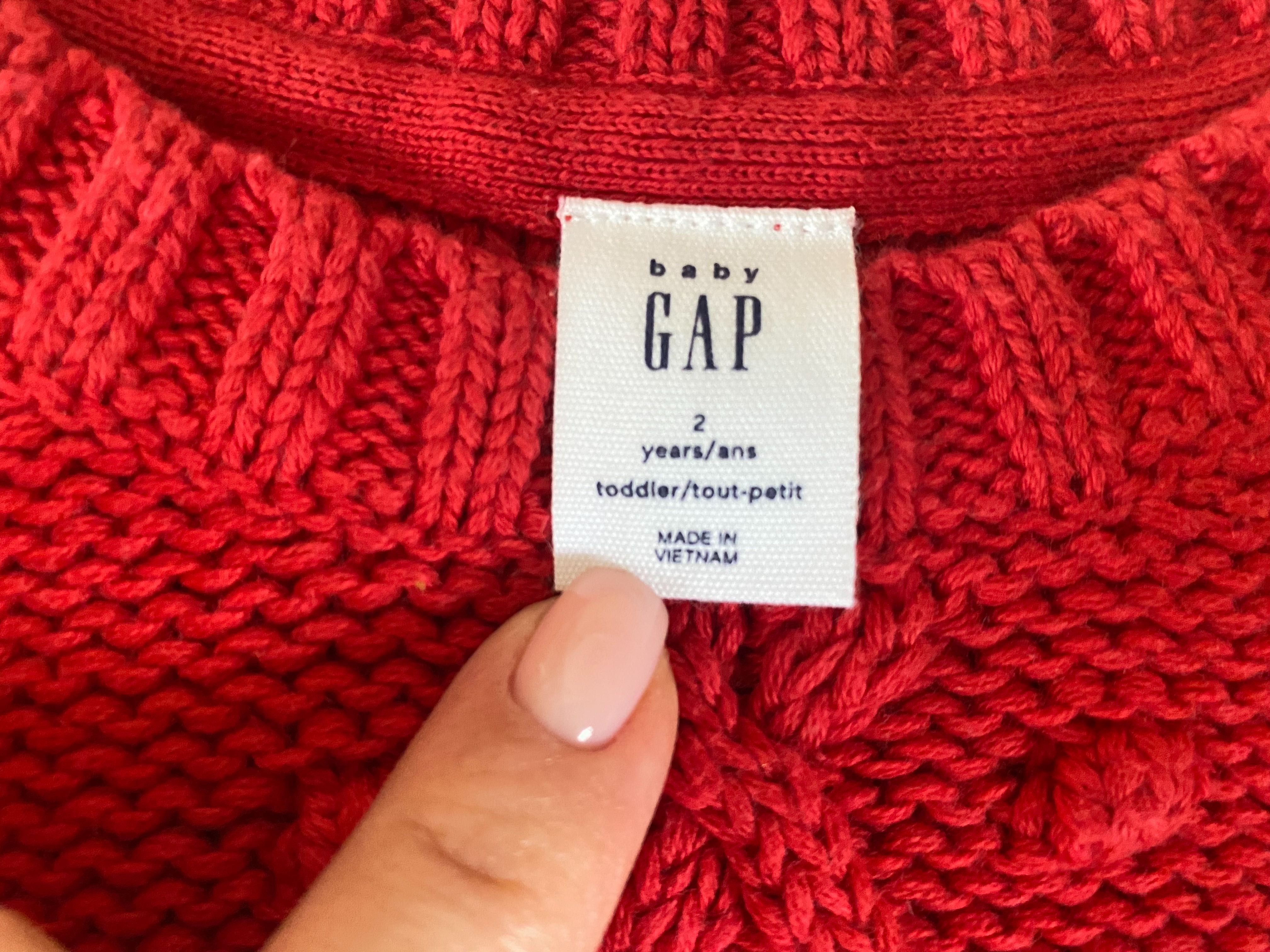 Gap 2 рочки новорічний зимовий сведр червоний