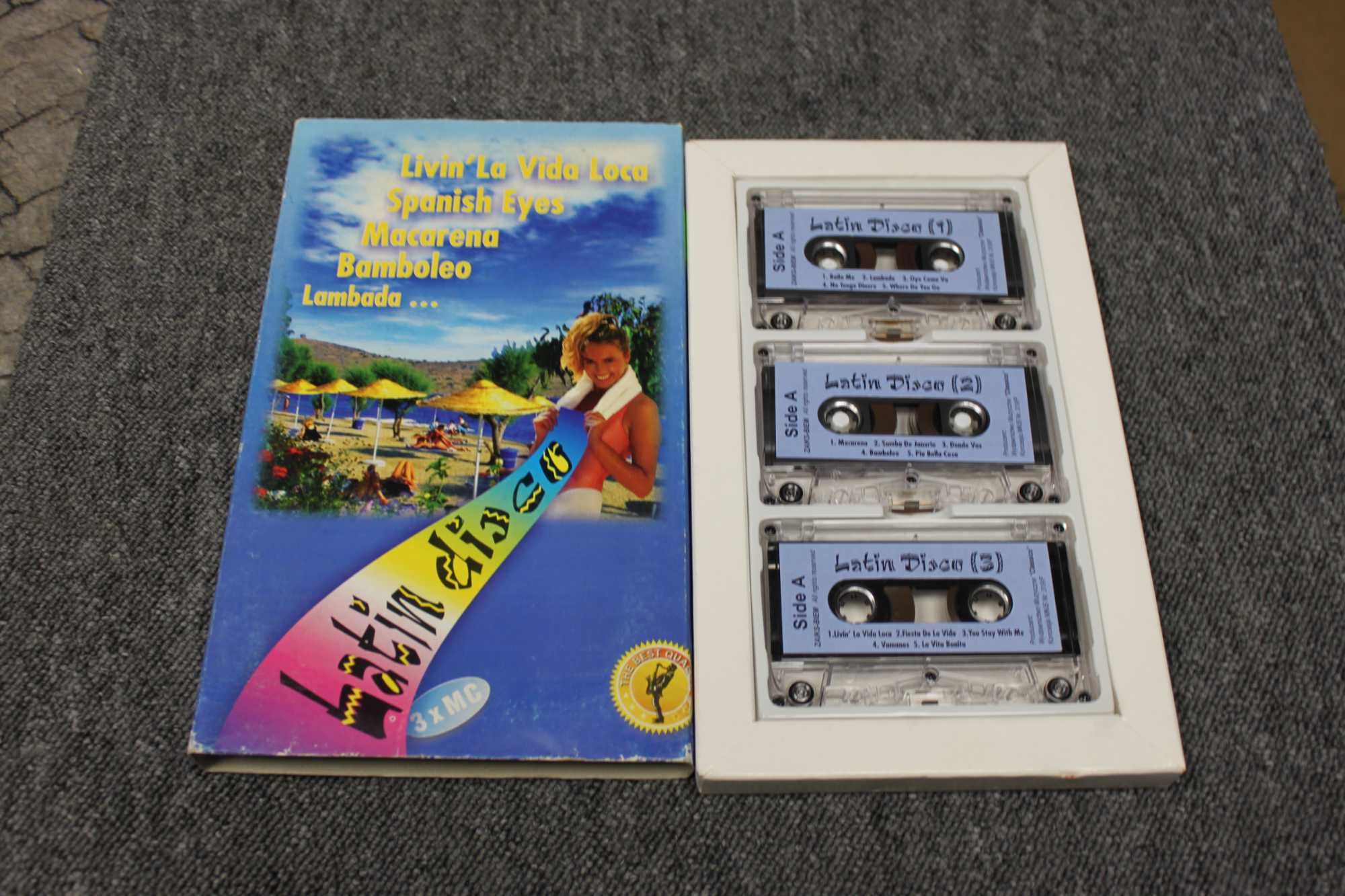 Latino Disco kasety magnetofonowe kolekcja 3 sztuk