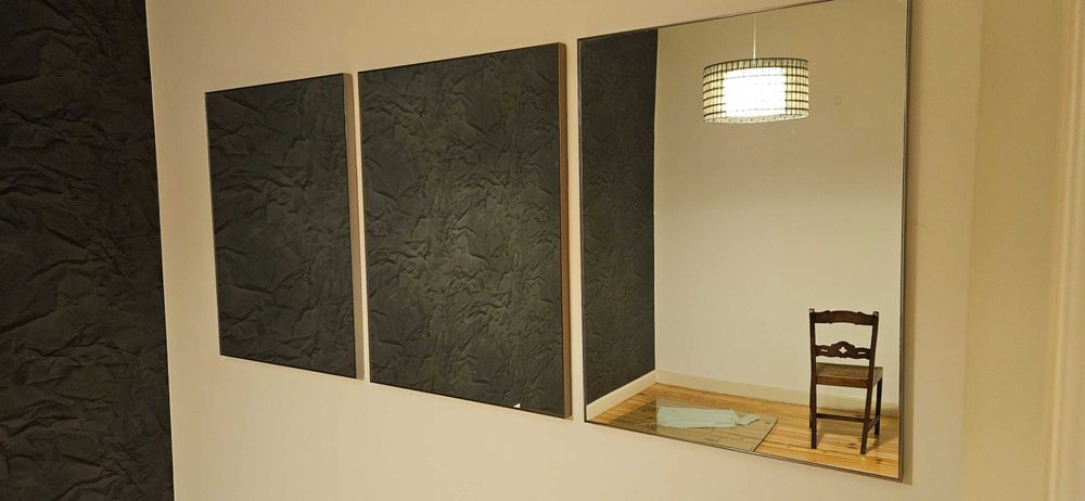 Conjunto de Três Espelhos Retangulares – Design Moderno