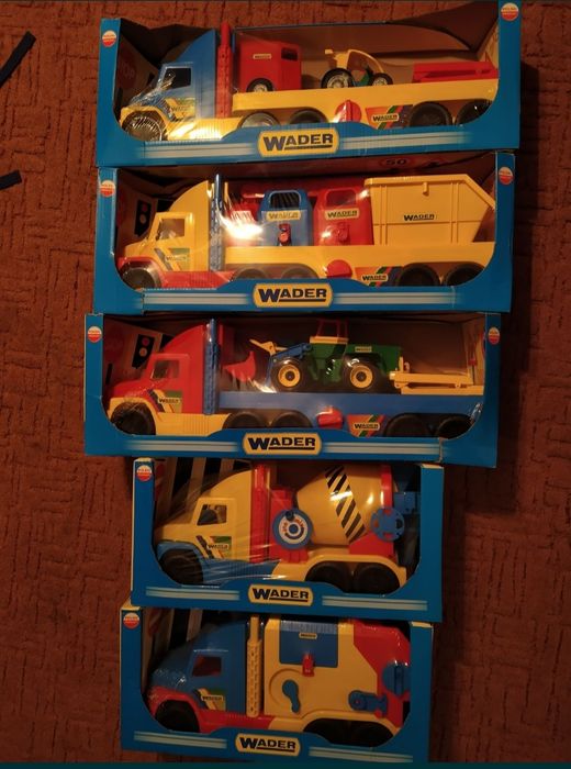 NOWE auta, samochody WADER, śmieciarka, betoniarka,przyczepka dla koni