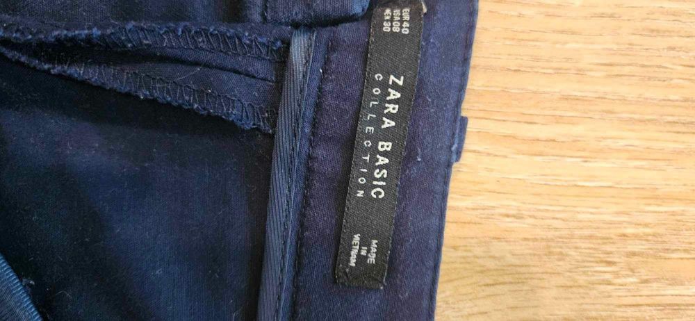 Spodnie Zara Basic grantowe 40