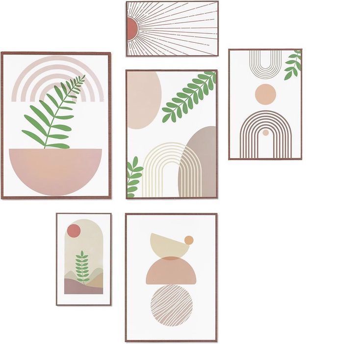 Obrazy ścienne minimalistyczne natura 6 sztuk