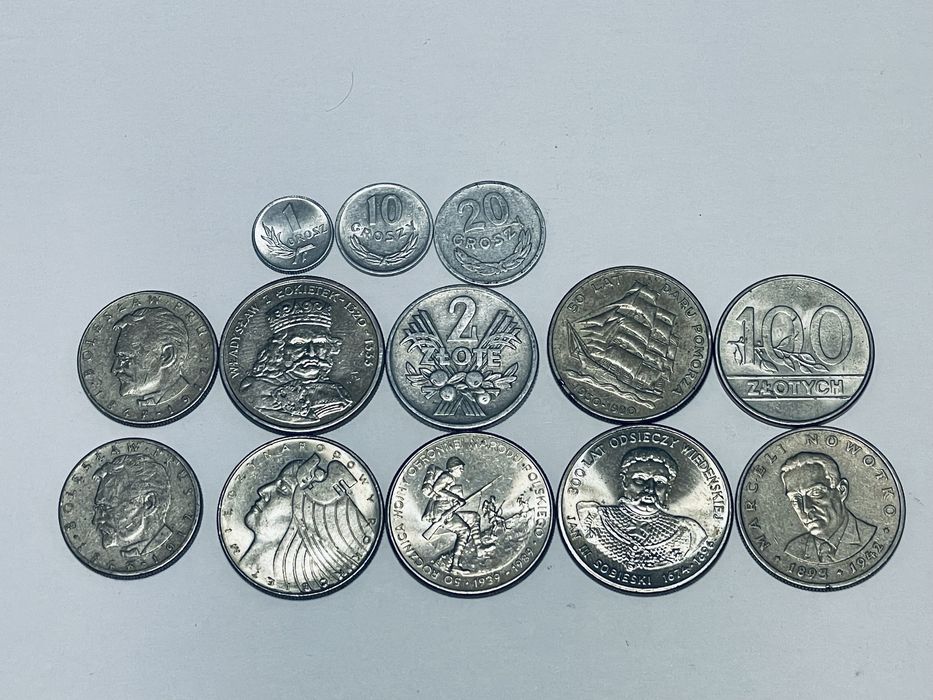 Zestaw 13 monet PRL krolowie , wydarzenia, jagody