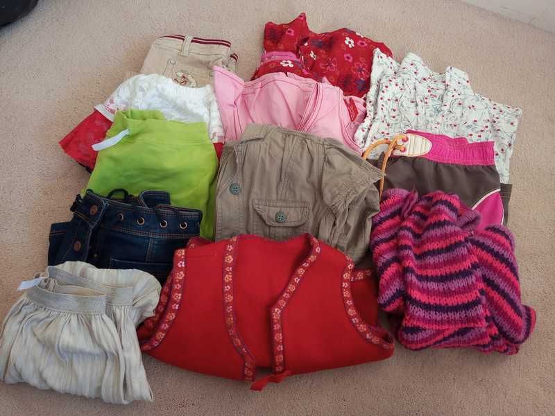 Zestaw ubrań dla dziewczynki paka roz. 122/128