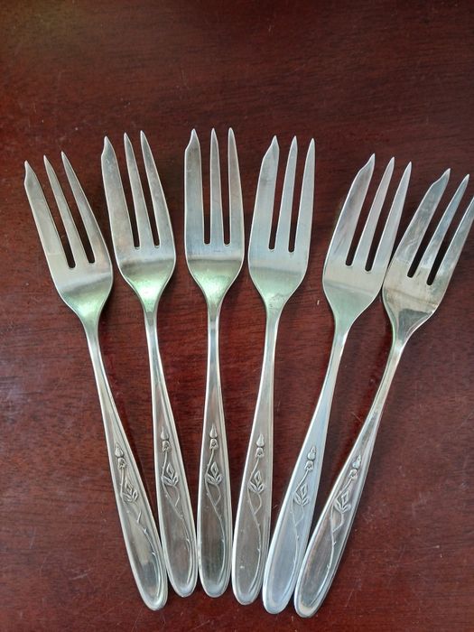 Wzór angielski Posrebrzane widelczyki hefra met 90 grubosrebrzone