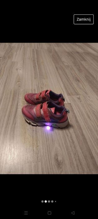 Buty świecące różowe