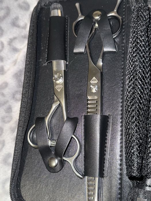nożyczki groomerskie zestaw diamond