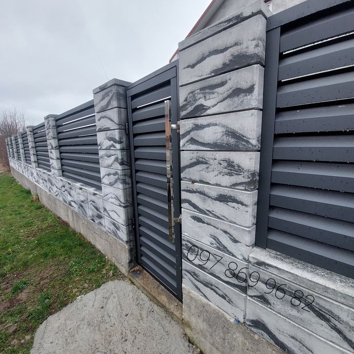 Бетонні блоки Огорожа жалюзі,ранчо!Профнастил!Доставка!