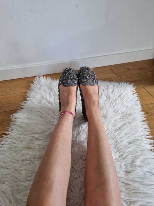 Kurt Geiger 25,5cm 39 40 espadryle orientalne balerinki baleriny premi