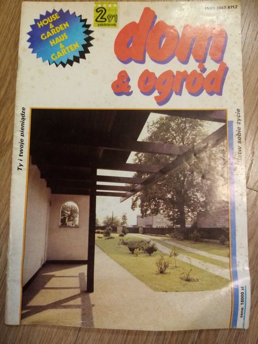 gazeta czasopismo zabytek Dom i ogród , cena w tysiącach lata 90