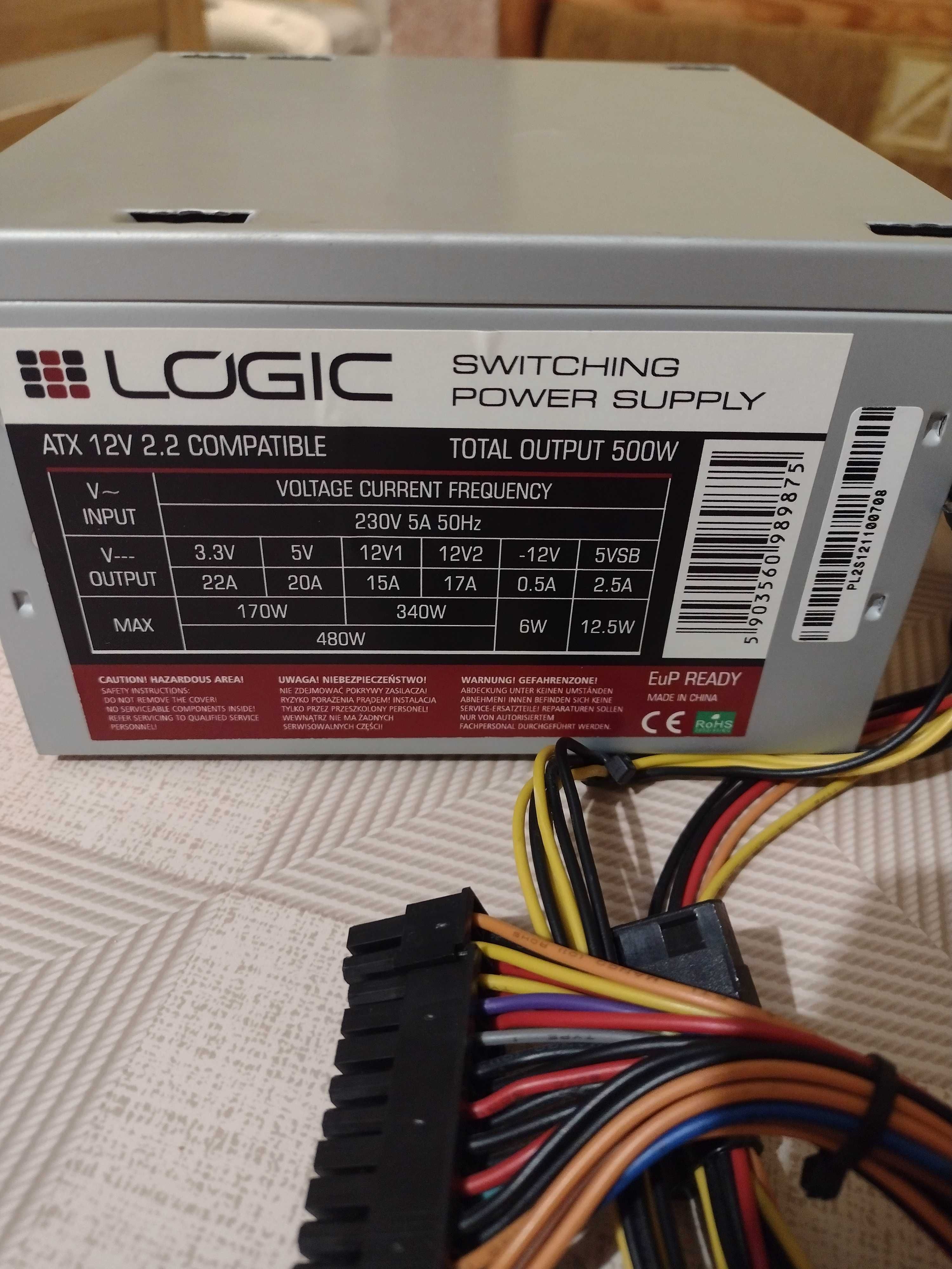 Zasilacz Logic ATX 12v 2.2 combatibile500W