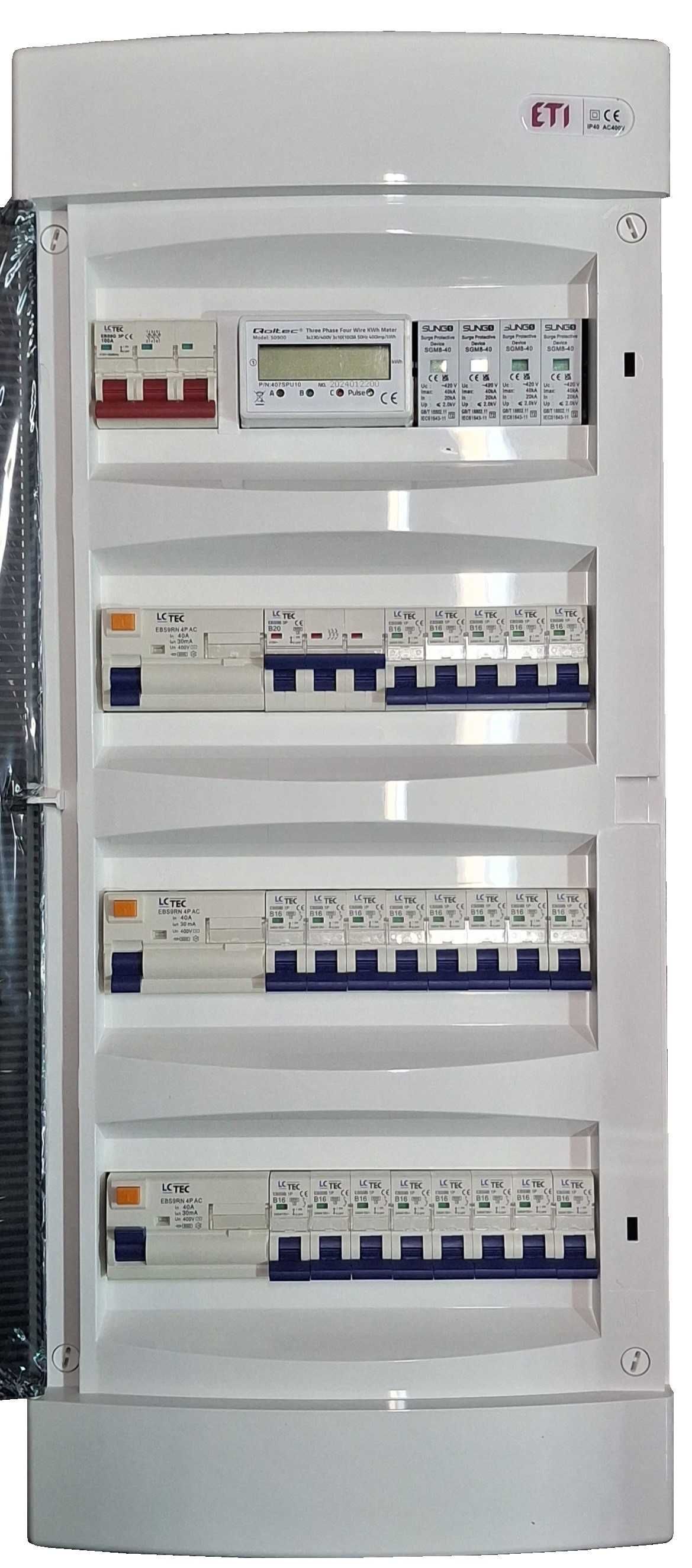 Gotowa rozdzielnia elektryczna Schneider wyposażona