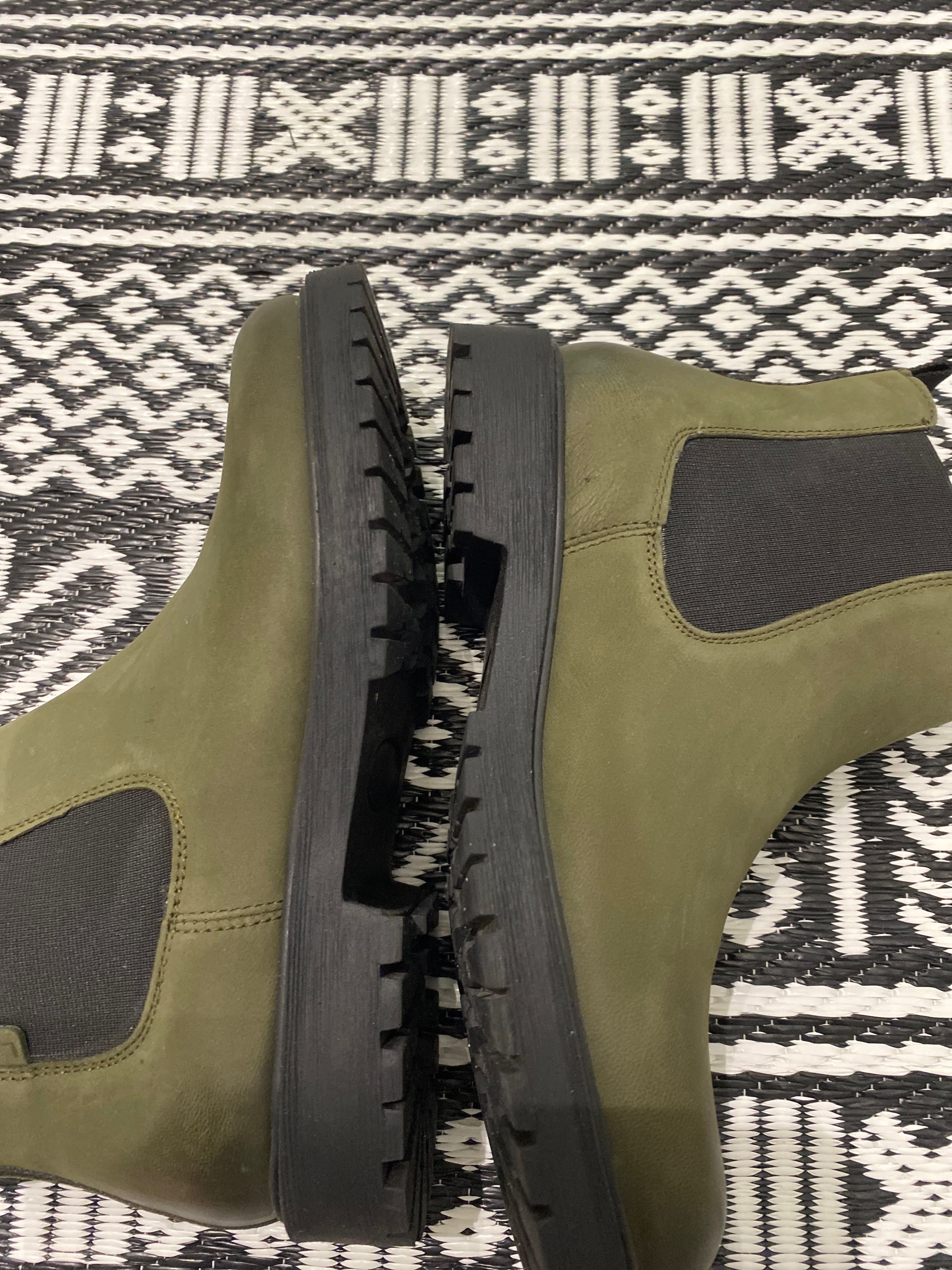Buty botki/Sztyblety zielone