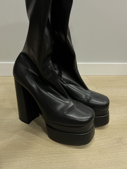 Ботфорти жіночі з екошкіри