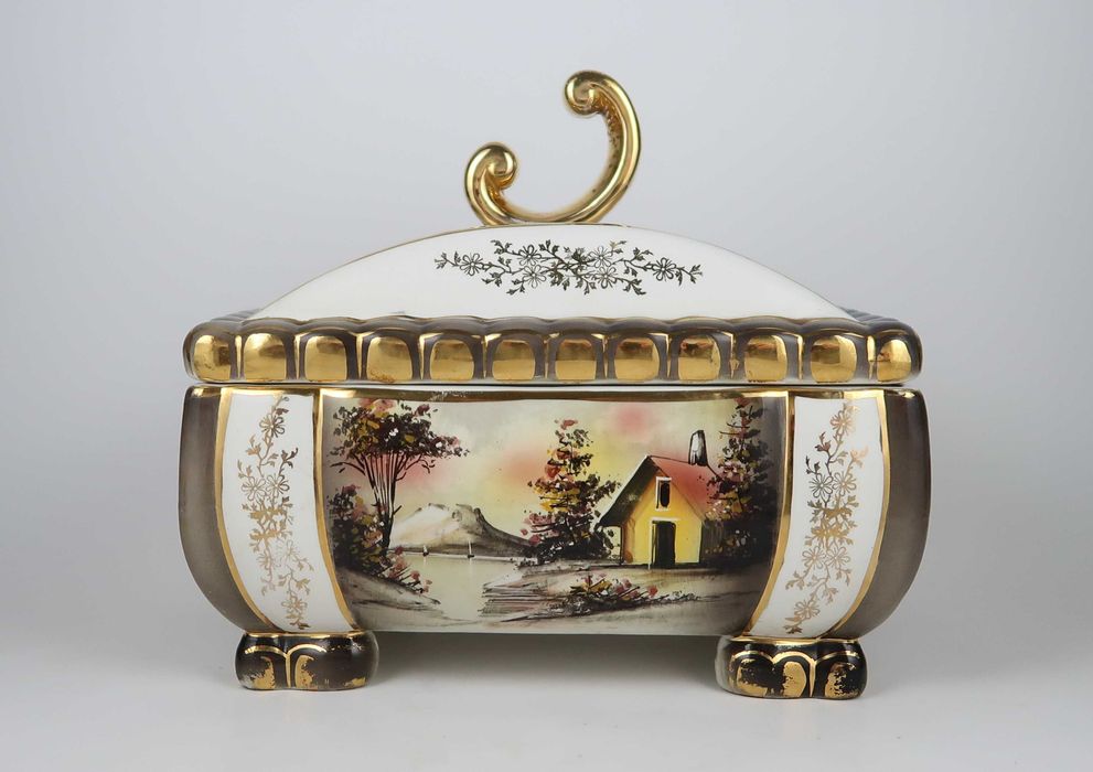 Caixa Modernista em Faiança Alcobaça