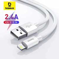 Кабель Baseus USB - Lightning(iPhone) 2,4A 1,5м 2шт,для iPhone Зарядка