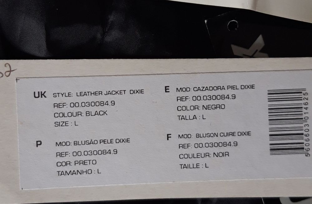 Casaco de mota em couro Drenaline