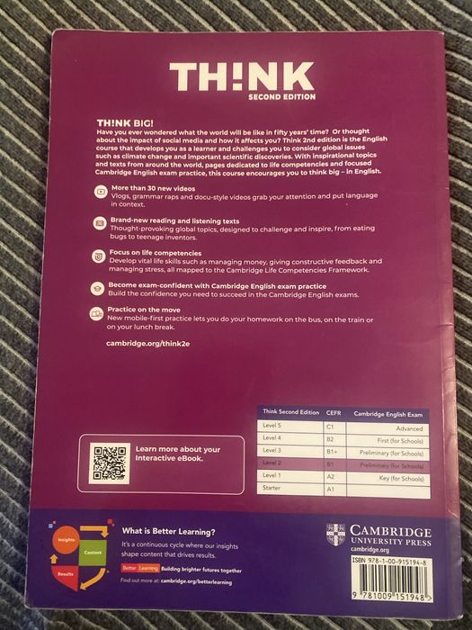 Livro manual e exercicios Think 2 B1