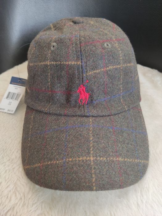 Flanelowa czapka Ralph Lauren limitowana rl polo ck Tommy usa