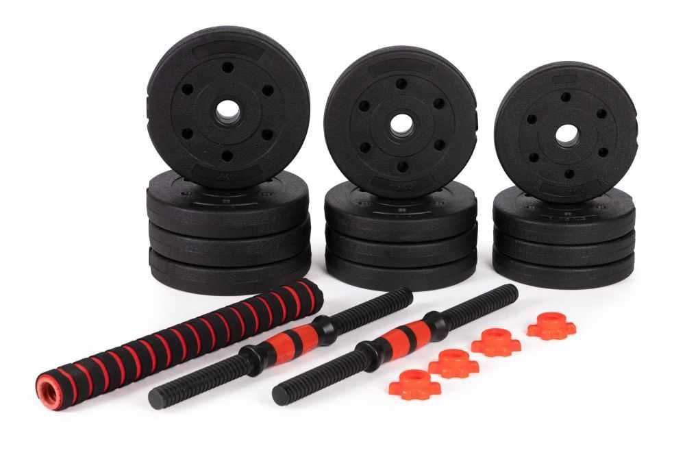 Zestaw XXL HANTLE REGULOWANE 20 kg Ciężary Bitumiczne 2x10 kg