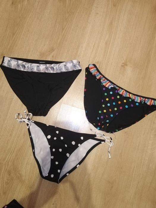 Zestaw 3 szt bikini Majtki kąpielowe dół stroju kąpielowego r 36