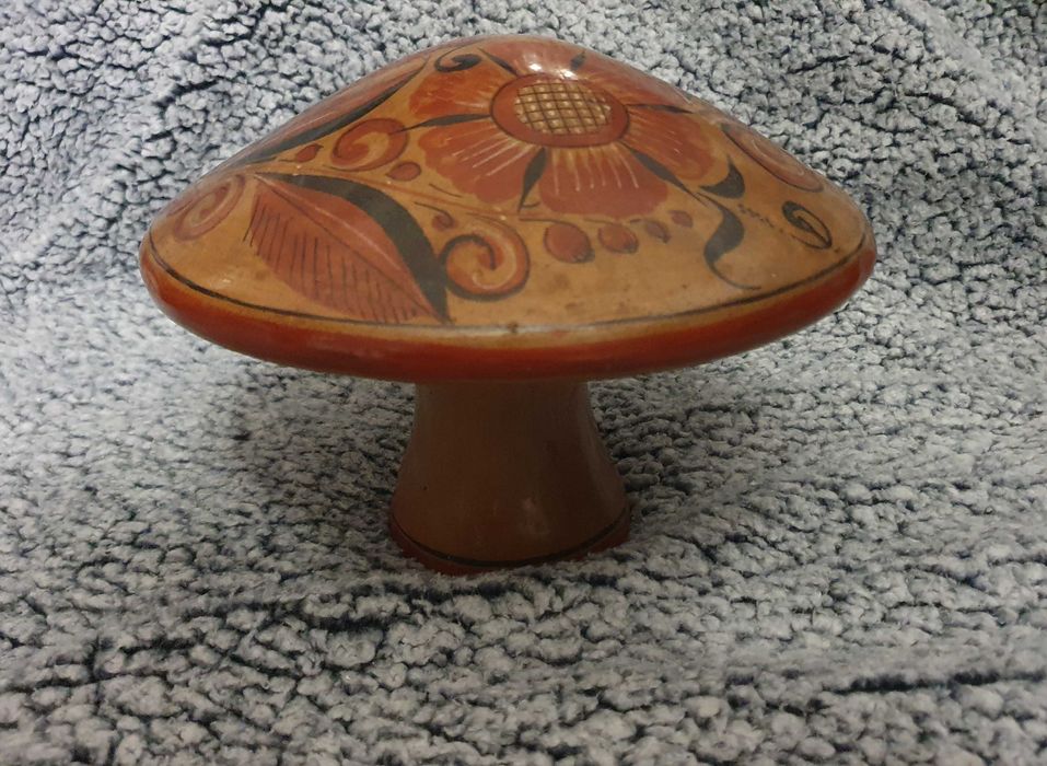 Magnífico Cogumelo decorativo com bela pintura - México