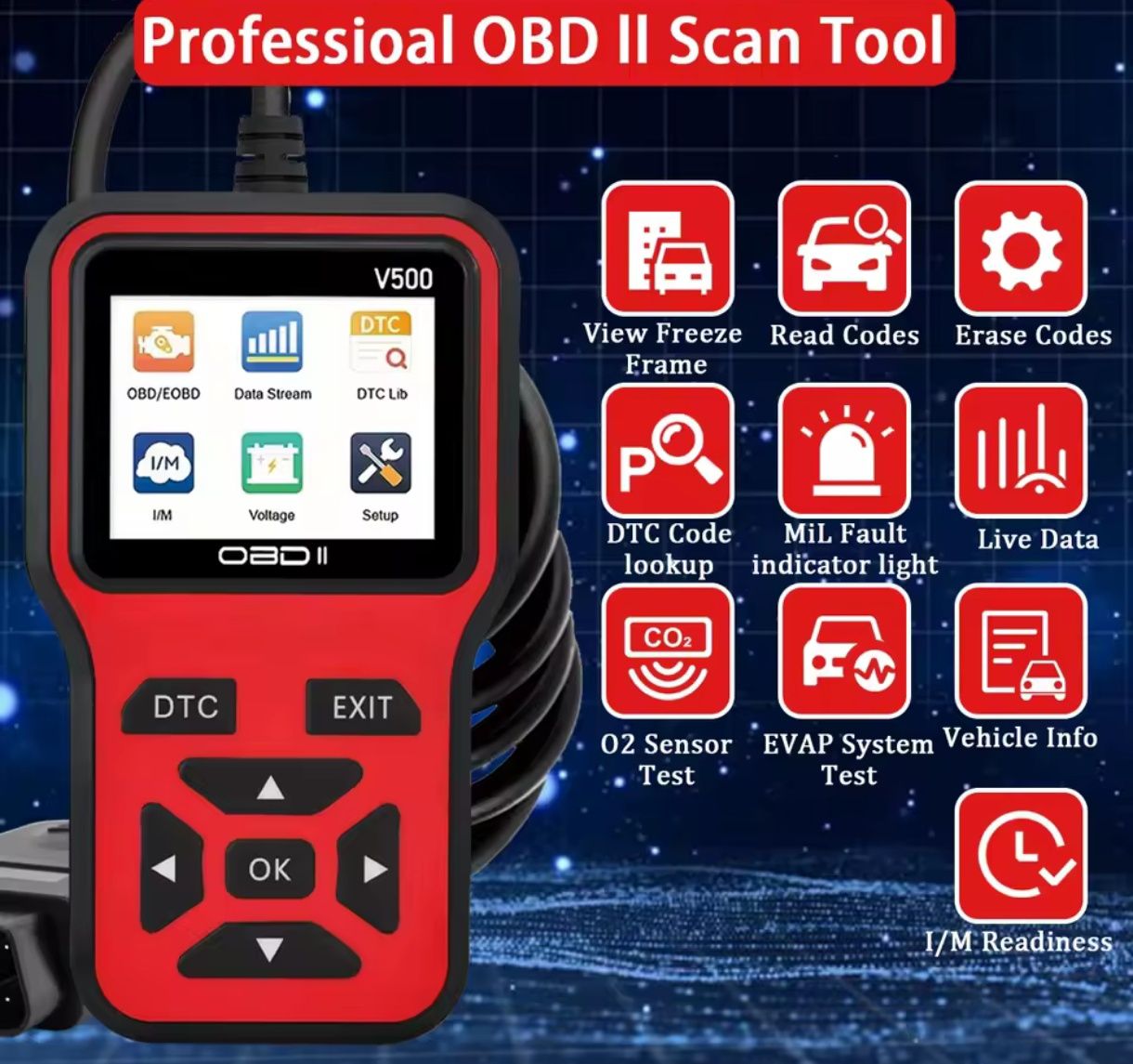 Máquina de diagnóstico V500 OBD2