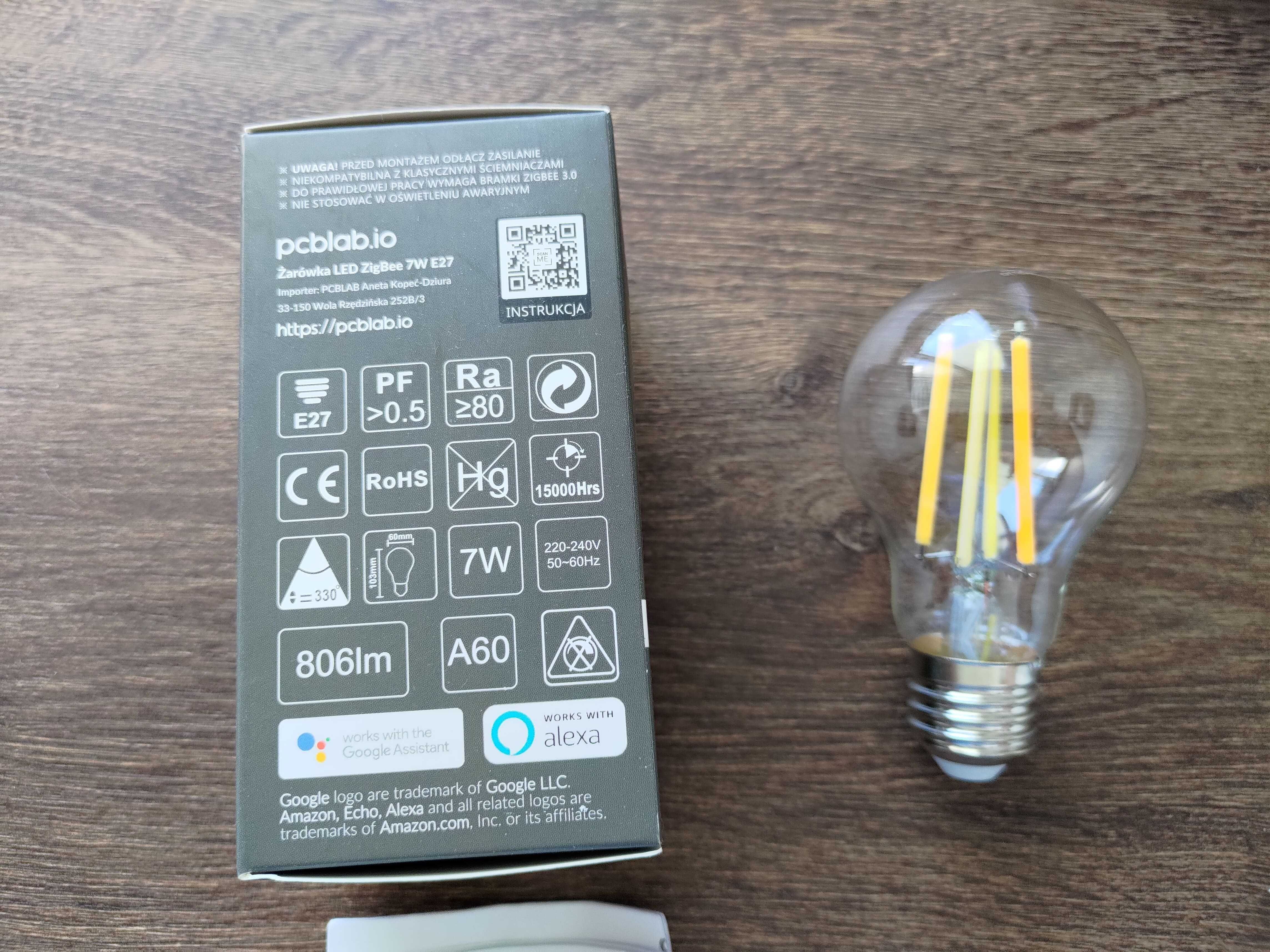 Żarówka ZigBee LED 7W E27 do Hue i Tuya