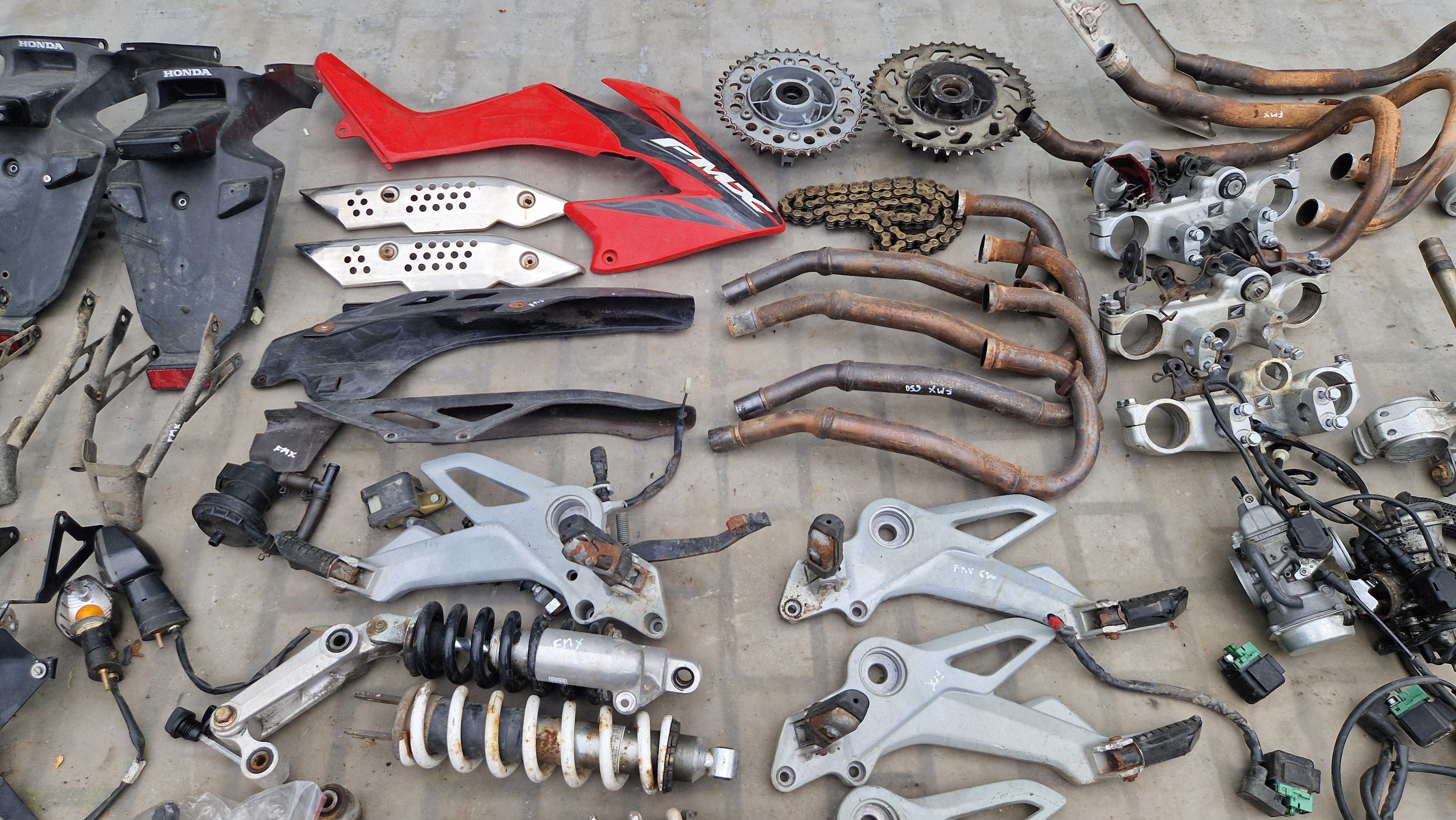Honda FMX 650 półka set kolektor wiązka kierownica zacisk amortyzator