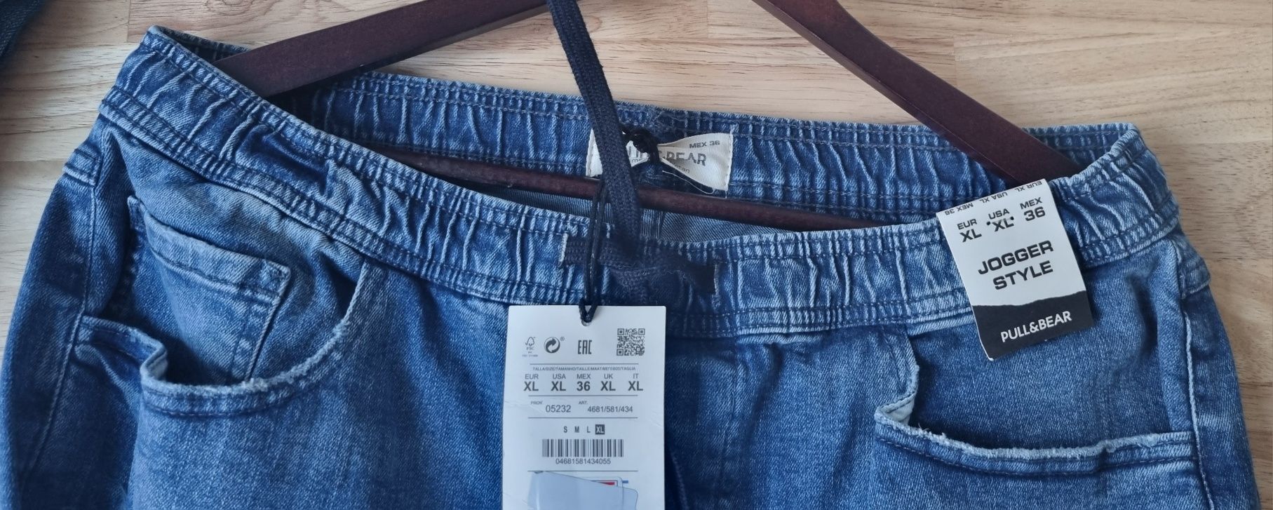 Spodnie jeansy męskie jogger r. XL