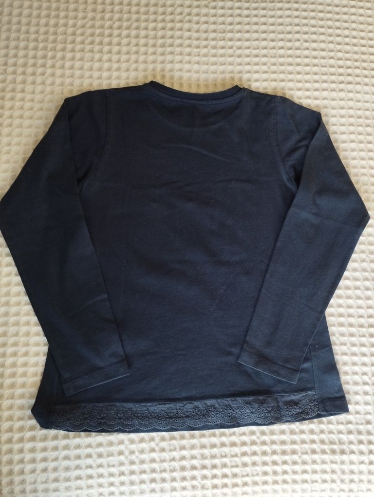 Camisola de menina, azul escuro, tamanho 12 anos