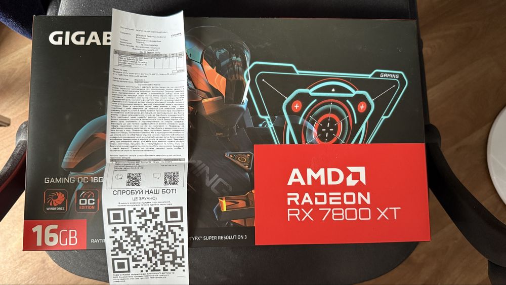 Відеокарта gigabyte rx7800xt gaming oc