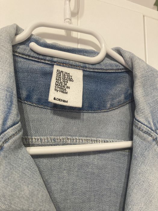Kurtka jeansowa ramoneska krótka h&m