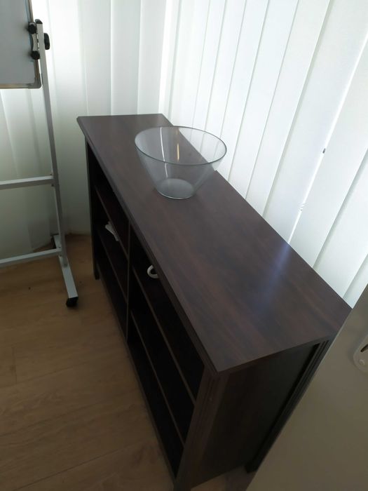 Elegancka IKEA BRUSALI Szafka RTV pod TV brązowy