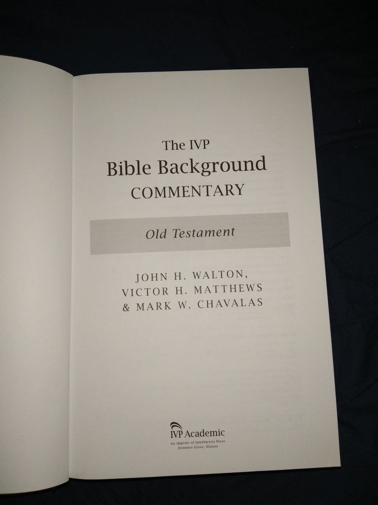 The IVP Bible Background Commentary. Old Testament