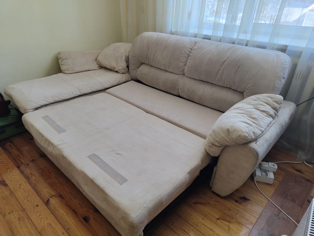 безпружинний кутовий модульний диван (зроблено якісну хімчистка