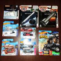 SpaceX Dragon Tesla Roadster with Starman Delorean Hot Wheels Matchbox