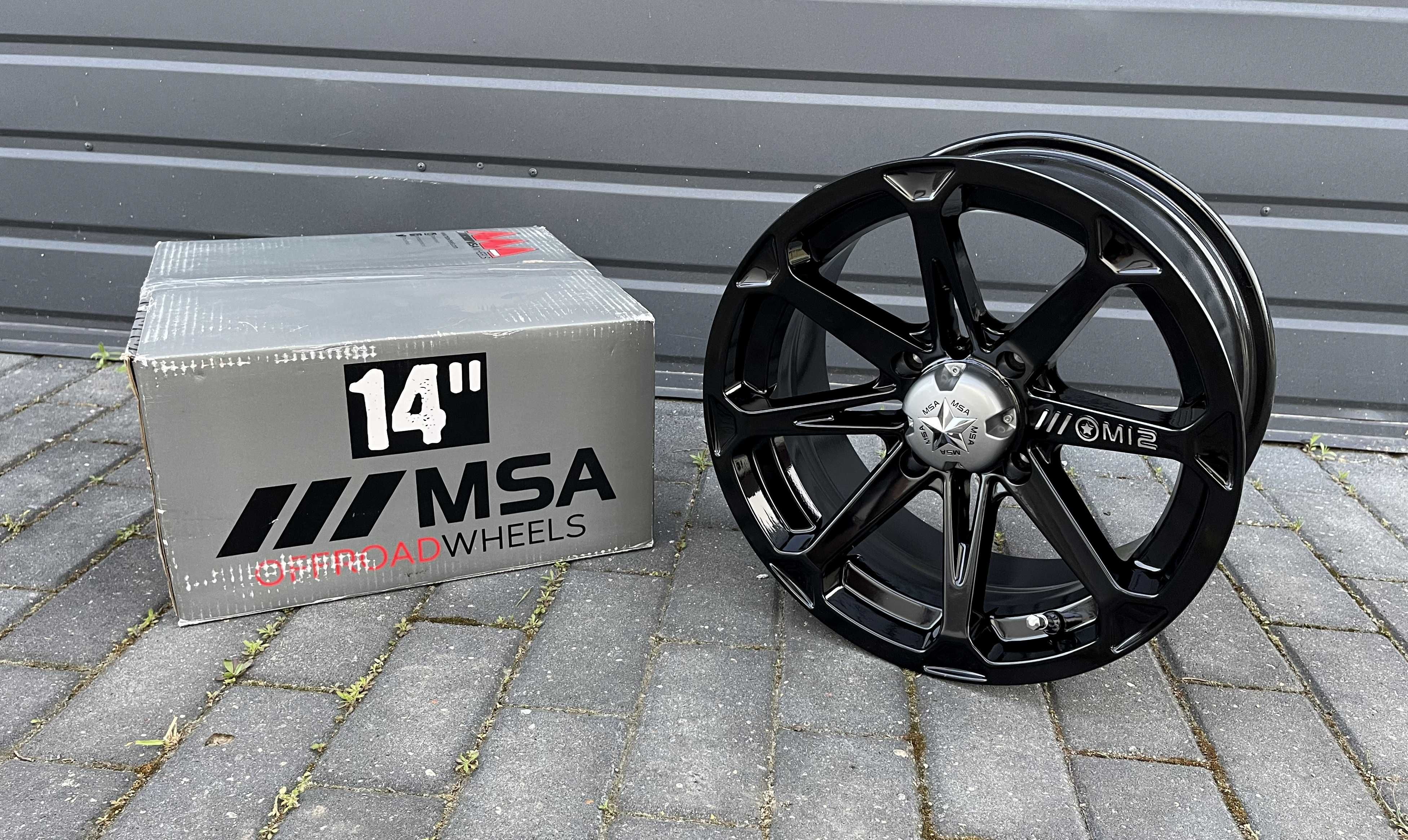 Komplet Felg Quad Diesel Utility M12 MSA Wheels 14 X 7 UTV 4 x 110