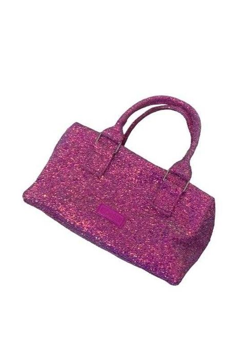 Сумка рожева блискуча глітер Morgan
