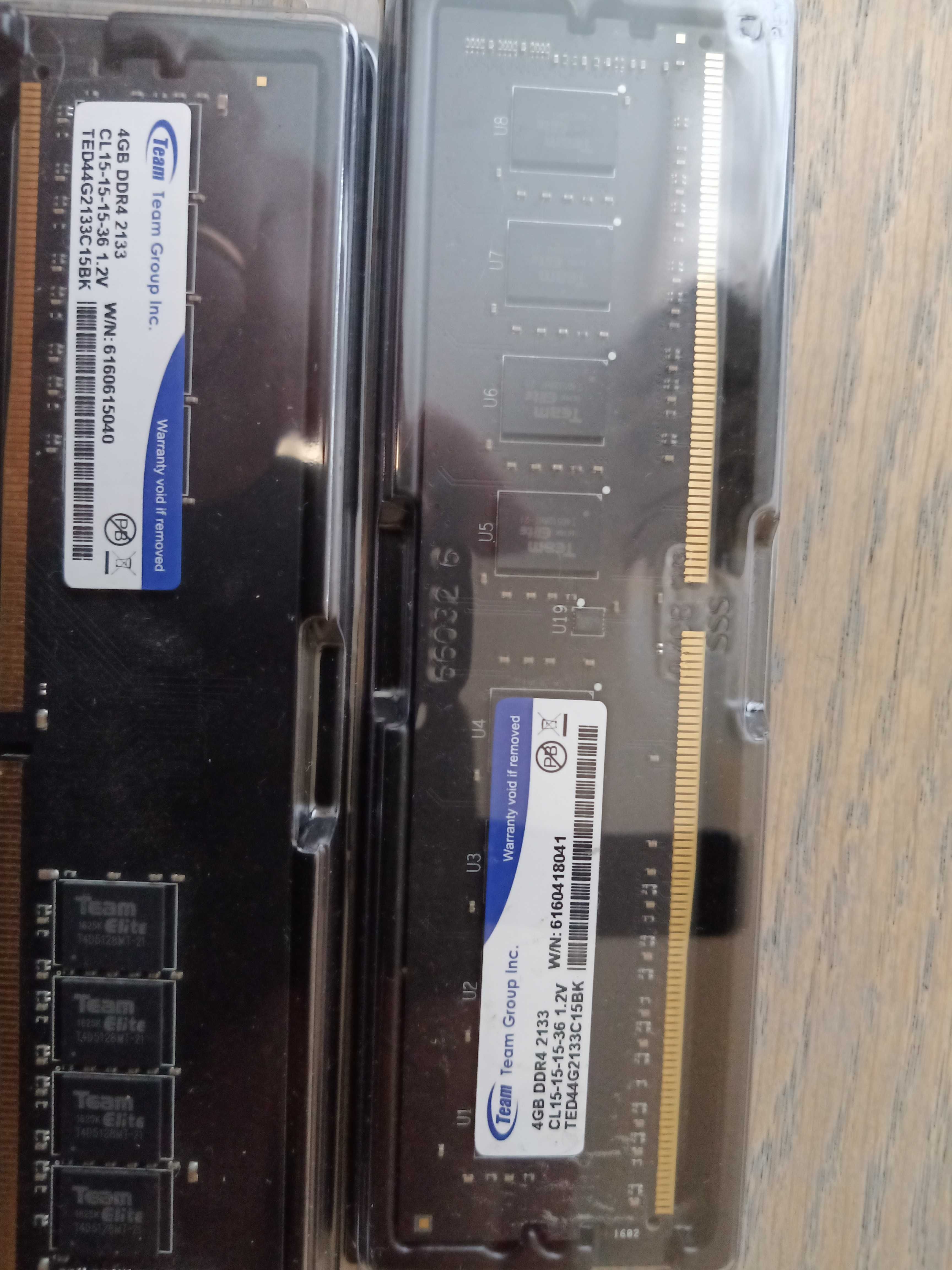 Планки пам'яті DDR4(2 шт.)по 4 гіг частота 2133.
