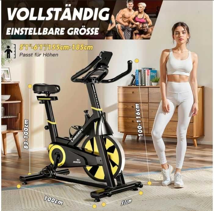 Labgrey L2 rower treningowy stacjonarny, czujnik tętna cichy, cardio