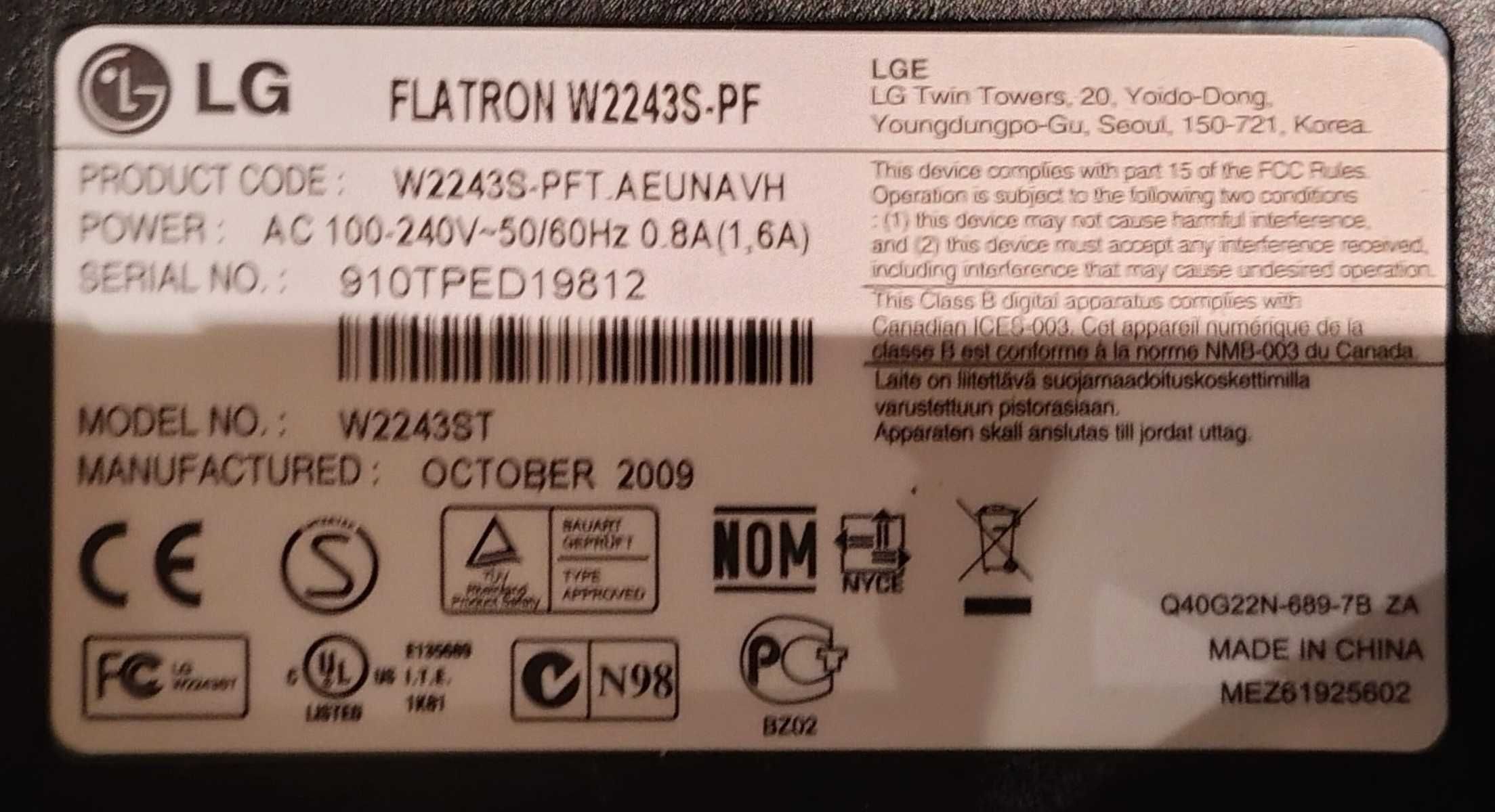 KOMPUTER i5 - 8400 / DDR 8GB + monitor LG