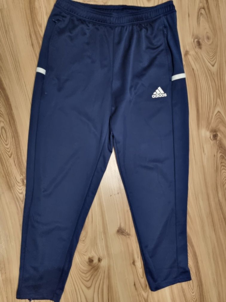 Spodnie dresy Adidas L 40 granatowe jak nowe