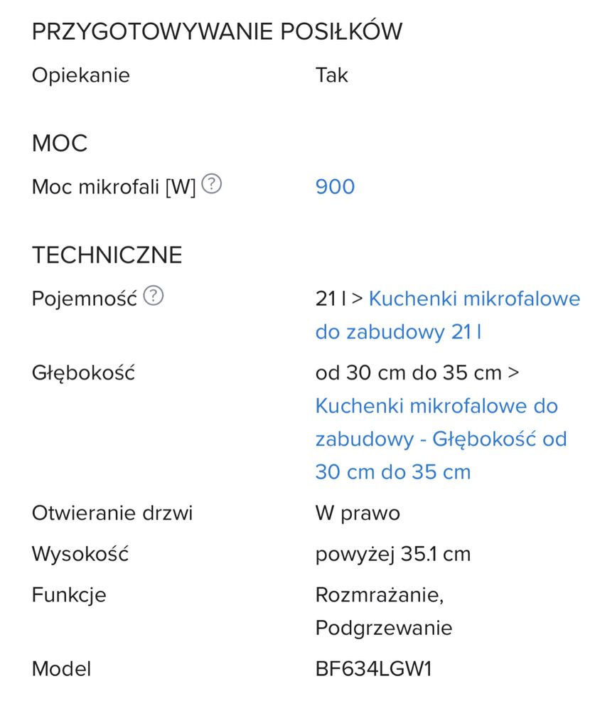 Kuchenka mikrofalowa Siemens BF634LGW1