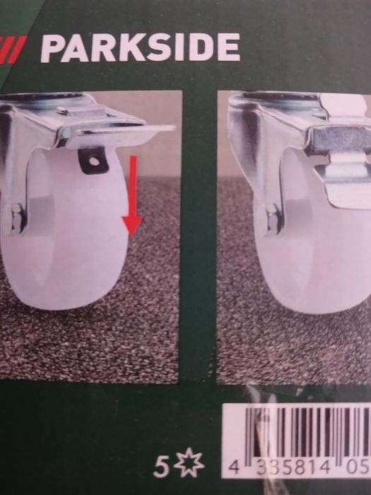 Набір коліс для транспортування Parkside 4 шт PARKSIDE